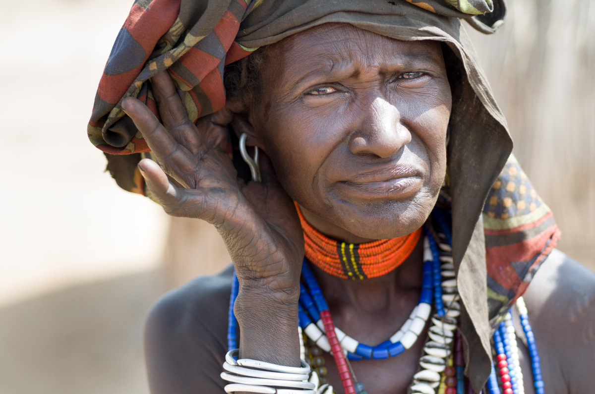 Portrait Of Old Woman From Arbore Tribe, Ethiopia