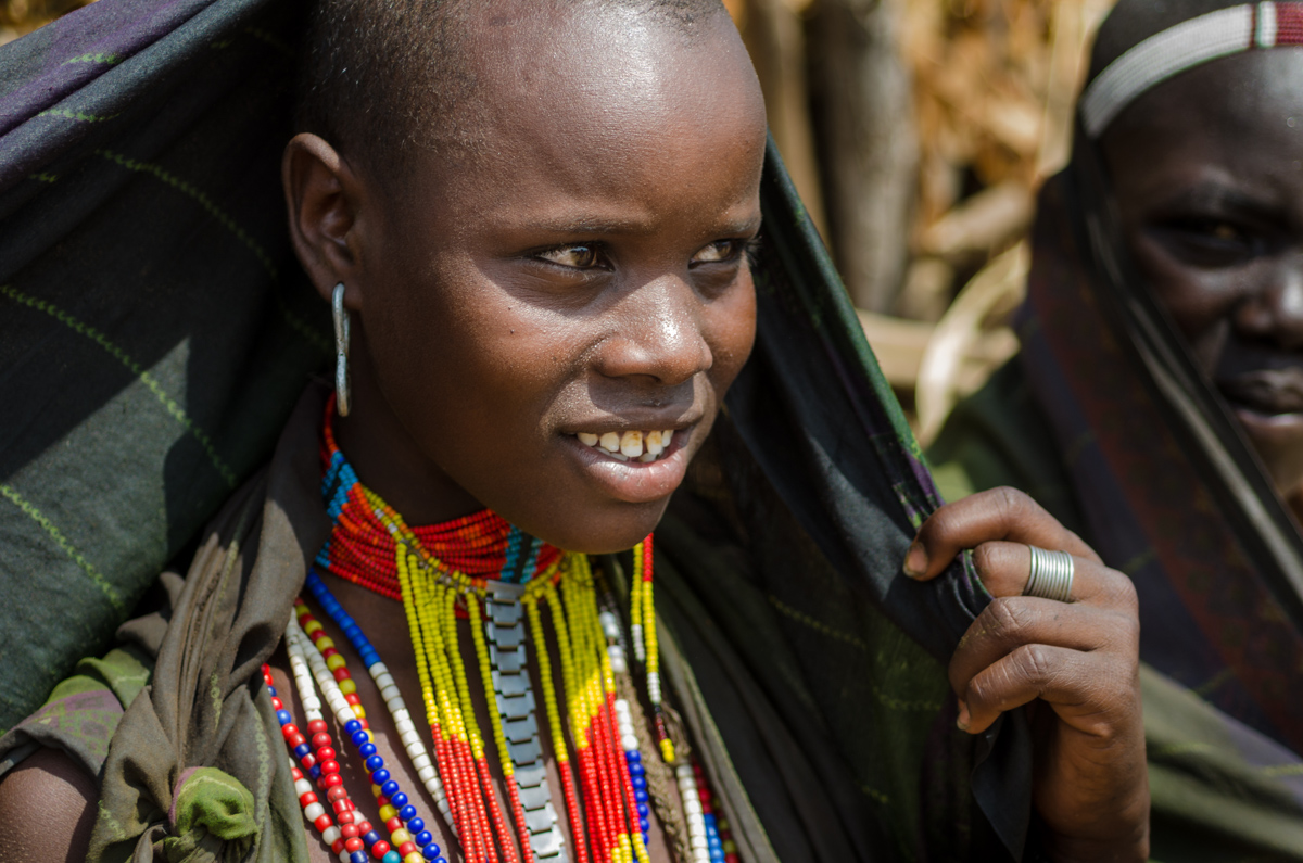 Portrait Of Young Woman From Arbore Tribe, Ethiopia