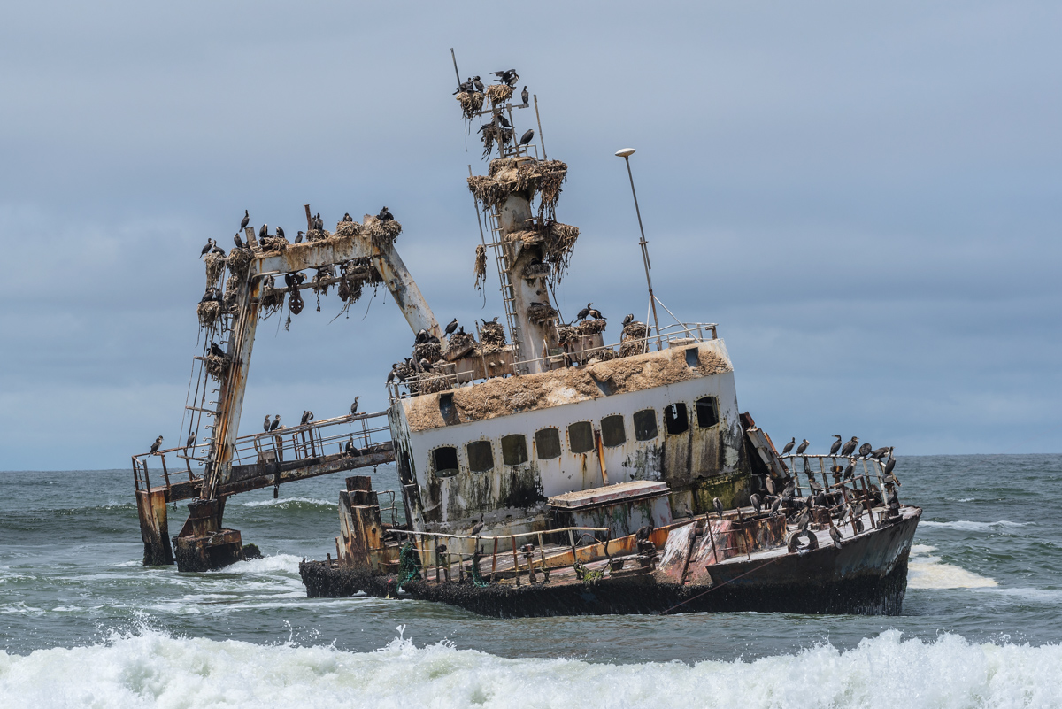 Shipwreck Zeila Near Henties Bay On The Skeleton Coast Of Namibi