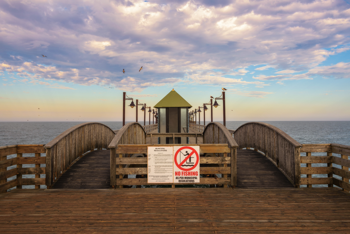 Swakopmund, Namibia – March 30, 2019 : Sunset Over The Old Histo