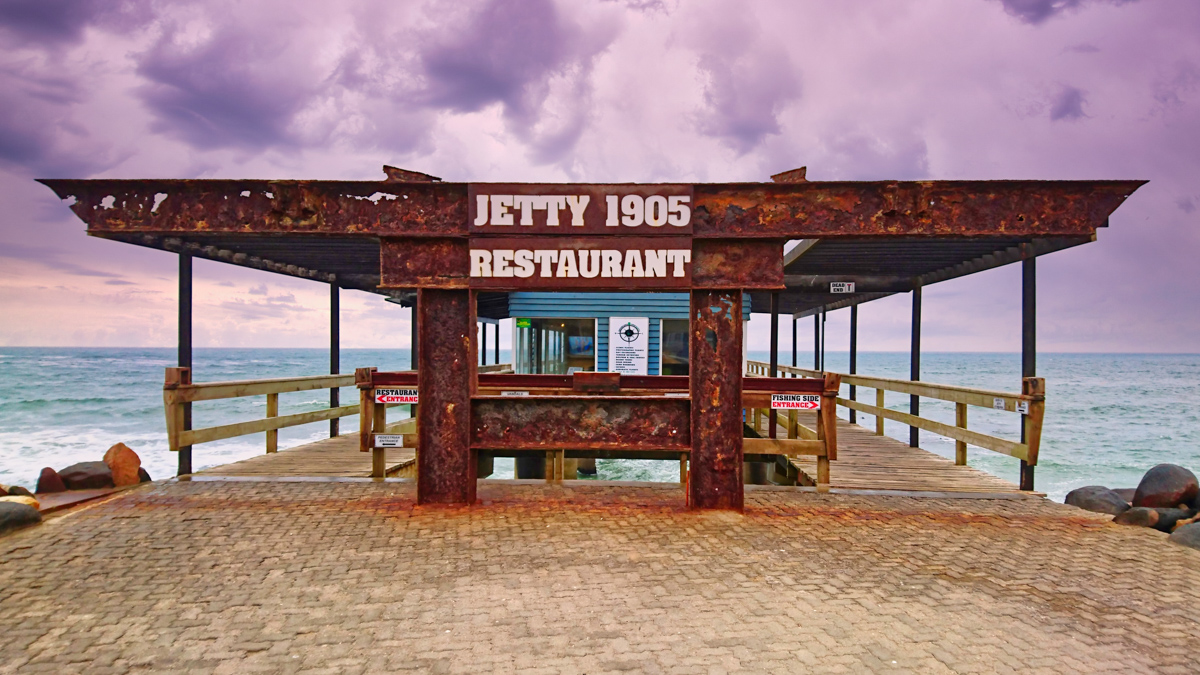 Swakopmund, Namibia – Nov 25, 2015: Rusty Steel Entrance To Jett